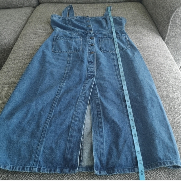 VINTAGE BB Dakota Lauren Button Front Denim Dress sz 4 - Picture 8 of 11